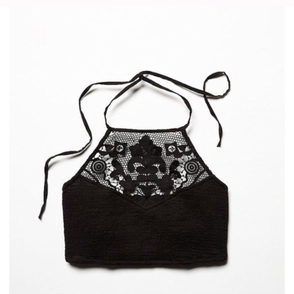 Free People FP ONE Crochet High Neck Bra festival!